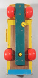 Vintage 1965 Fisher Price Toys School Bus Yellow 12 1/2" Long Plastic and Wood Toy Car Vehicle East Aurora N.Y.