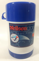 1993 Loblaws Neilson Dairy Toronto Blue Jays MLB Baseball Team "To Your Health" Blue and White Plastic Lunch Box Thermos
