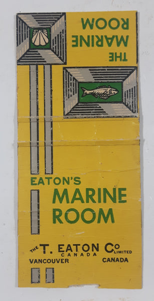 Antique Eaton's The Marine Room The T. Eaton Co Limited Vancouver Canada Match Book Pack Cover