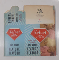 Vintage 1954 Velvet Ice Cream On Quart Feature Flavour Choc Nut Fudge Ice Cream Box Never Used