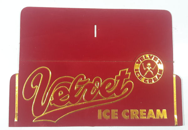 Vintage Silverwood Dairies Velvet Ice Cream Red Velvet Showcard Cardboard Store Sign Display Never Used