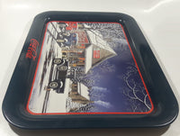 1995 Coca Cola "The Gathering Place" Pamela C. Renfroe Country Store Dark Blue Metal Beverage Serving Tray