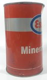 Vintage ESSO Mineralube 20-20W Motor Oil One Quart Orange Metal Can FULL
