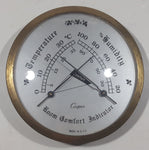 Vintage Cooper Room Comfort Indicator Brass Cased Glass Face Temperature Humidity Gauge