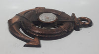 Vintage Anchor Shaped Copper Metal Thermometer