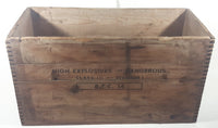 Antique Canadian Industries Limited C-I-L 50 Lb. Polar Stumping Powder High Explosives Wood Crate Box Blasting Collectible