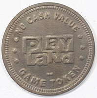 Vintage Playland Amusement Park Vancouver No Cash Value Game Token Metal Coin