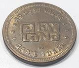 Vintage Playland Amusement Park Vancouver No Cash Value Game Token Metal Coin