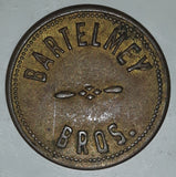 Rare Antique Bartelmey Bros. Good For 5 Cents In Trade Token Metal Coin