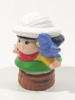 2001 Fisher Price Little People Zookeeper Sonya Lee Blue Bird On Shoulder Toy Figure