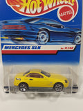 1998 Hot Wheels First Editions Mercedes SLK Yellow Die Cast Toy Car Vehicle New in Package