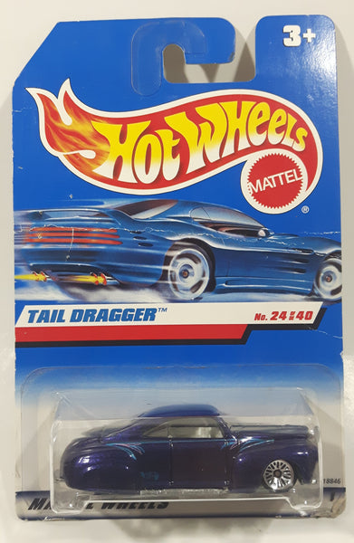 1998 Hot Wheels First Editions Tail Dragger Metalflake Purple Die Cast Toy Car Vehicle New in Package