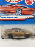 1998 Hot Wheels First Editions IROC Firebird Gold Die Cast Toy Car Vehicle New in Package