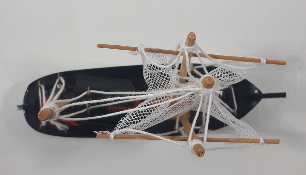 Antigonish Nova Scotia Fishing Trawler Sail Boat Detailed Black and Wh