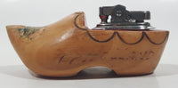 Vintage Holland Wood Clog Shoe Table Top Lighter
