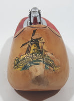 Vintage Holland Wood Clog Shoe Table Top Lighter