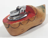 Vintage Holland Wood Clog Shoe Table Top Lighter