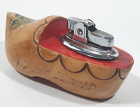 Vintage Holland Wood Clog Shoe Table Top Lighter