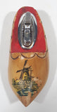 Vintage Holland Wood Clog Shoe Table Top Lighter