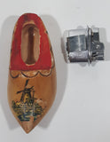 Vintage Holland Wood Clog Shoe Table Top Lighter