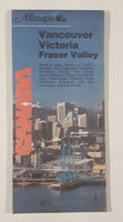 1989 Vancouver Victoria Fraser Valley Canada City Roads and Streets Map