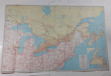 Vintage 1964 Highway Map of Canada and Northern United States Road Map