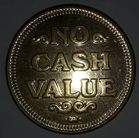 No Cash Value and Blank Sided Metal Token Coin