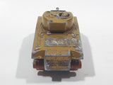 Vintage 1974 Lesney Matchbox Bale Kings K101 WWII US Sherman Tank Gold Die Cast Toy Car Vehicle