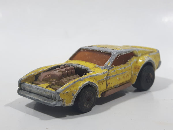 ﻿Vintage 1972 Lesney Matchbox Superfast No. 44 Boss Mustang Yellow Die Cast Toy Car Vehicle