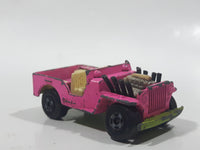 Vintage 1971 Lesney Matchbox Superfast No. 2 Jeep Hot Rod Pink Die Cast Toy Car Vehicle