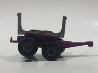 Vintage 1971 Lesney Matchbox Super Kings Scammel Contractor Purple Pink Semi Log Hauling Trailer Pink Purple Die Cast Toy Car Vehicle
