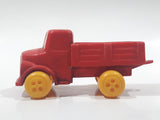 Vintage 1970s Viking Plastic Sweden Red Toy Truck with Yellow Wheels