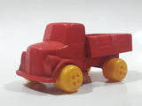 Vintage 1970s Viking Plastic Sweden Red Toy Truck with Yellow Wheels