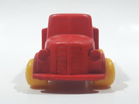 Vintage 1970s Viking Plastic Sweden Red Toy Truck with Yellow Wheels