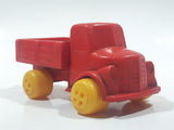 Vintage 1970s Viking Plastic Sweden Red Toy Truck with Yellow Wheels