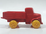 Vintage 1970s Viking Plastic Sweden Red Toy Truck with Yellow Wheels