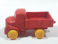 Vintage 1970s Viking Plastic Sweden Red Toy Truck with Yellow Wheels