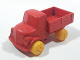 Vintage 1970s Viking Plastic Sweden Red Toy Truck with Yellow Wheels