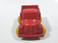 Vintage 1970s Viking Plastic Sweden Red Toy Truck with Yellow Wheels