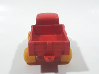 Vintage 1970s Viking Plastic Sweden Red Toy Truck with Yellow Wheels