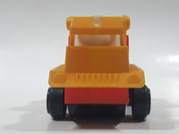 Vintage Cement Mixer Truck Red Yellow White Plastic Toy Car Vehicle Made in Hong Kong