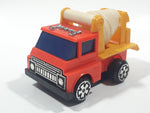 Vintage Cement Mixer Truck Red Yellow White Plastic Toy Car Vehicle Made in Hong Kong