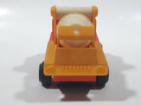 Vintage Cement Mixer Truck Red Yellow White Plastic Toy Car Vehicle Made in Hong Kong
