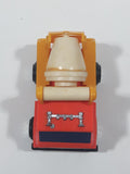 Vintage Cement Mixer Truck Red Yellow White Plastic Toy Car Vehicle Made in Hong Kong