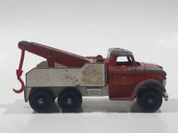 Vintage 1968 Lesney Matchbox Series No. 71 Ford Heavy Wrecker Truck Red and White Die Cast Toy Car Vehicle