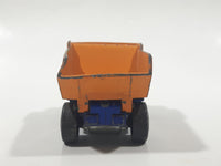 Vintage 1975 Lesney Matchbox Superfast No. 23 Atlas Dump Truck Blue and Orange  Die Cast Toy Car Vehicle