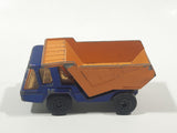 Vintage 1975 Lesney Matchbox Superfast No. 23 Atlas Dump Truck Blue and Orange  Die Cast Toy Car Vehicle