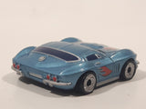 Phat Boyz Corvette Blue Flat Thin Lower Rider Die Cast Toy Car Vehicle