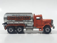 1981 Hot Wheels Peterbilt Tanker Truck California Construction Company Die Cast Toy Car Vehicle