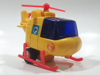 Helicopter Yellow Plastic Toy Aircraft Made in Hong Kong